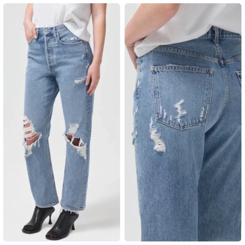 Agolde 90’s Mid Rise Straight Jean in Fall Out